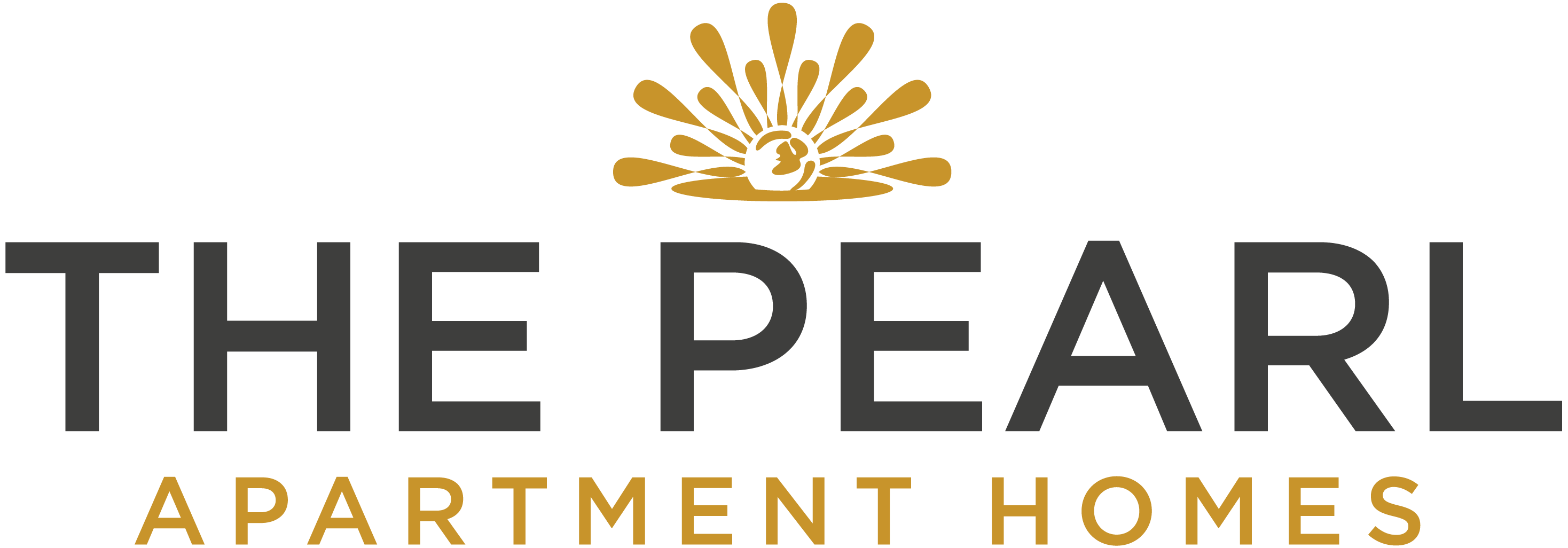 The Pearl Apartment Homes logo with a gold flower.